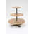 Kalalou Round Three-Tiered Mango Wood And Iron Display Tower