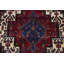 Tapis rouge / bleu en laine noué à la main Florien