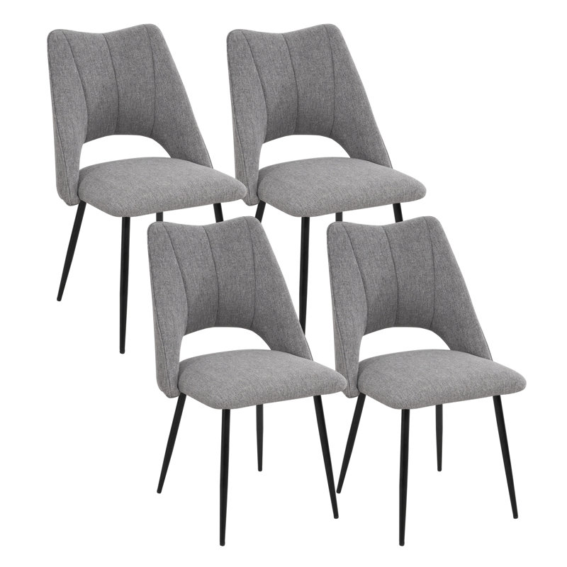 4-Chair Set Combination Dining Chairs, Gray