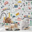 Papier peint amovible Kids City Plan Construction Cars Buses Road Nursery-1310753059