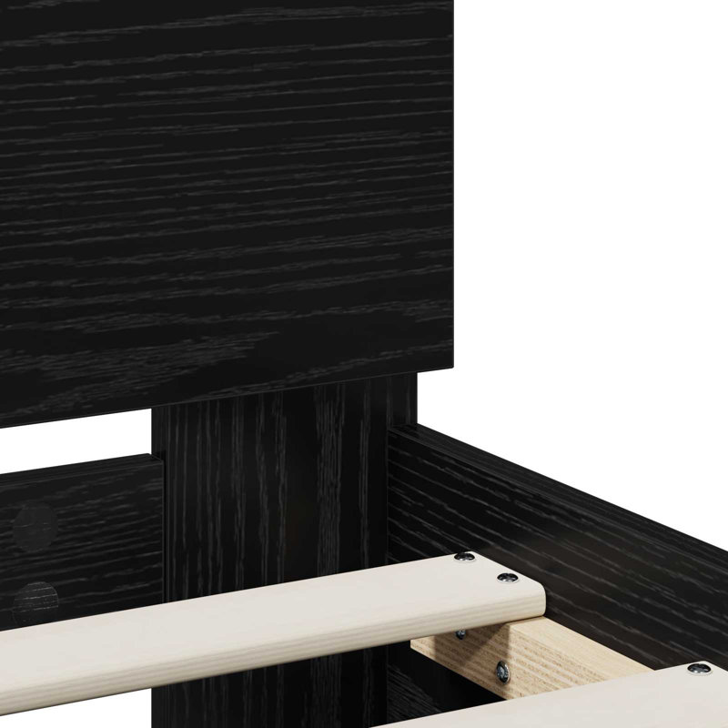 Bed, Small Double (4'), Black Oak