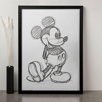 Mickey Mouse Sketch Art Dooney & Bourke Wristlet Wallet — Double Boxed Toys