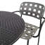 BERGEN Bistro Table Black with 02 KARIN Armchair Grey-Black Set