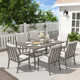 Willesden Rectangular Aluminum Dining Set with Cushions