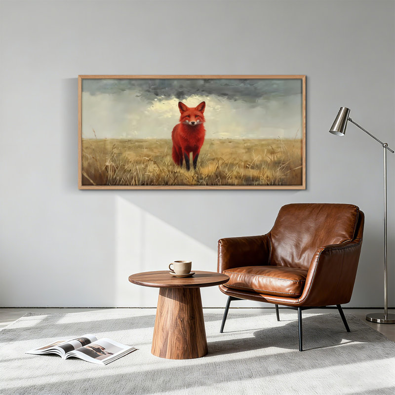 Tableau encadré sur toile « Champ de renards », 122 x 61 cm (48 x 24 pouces)., 48 x 24 pouces