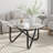 Maelana Abstract Coffee Table Triangular Glass Top