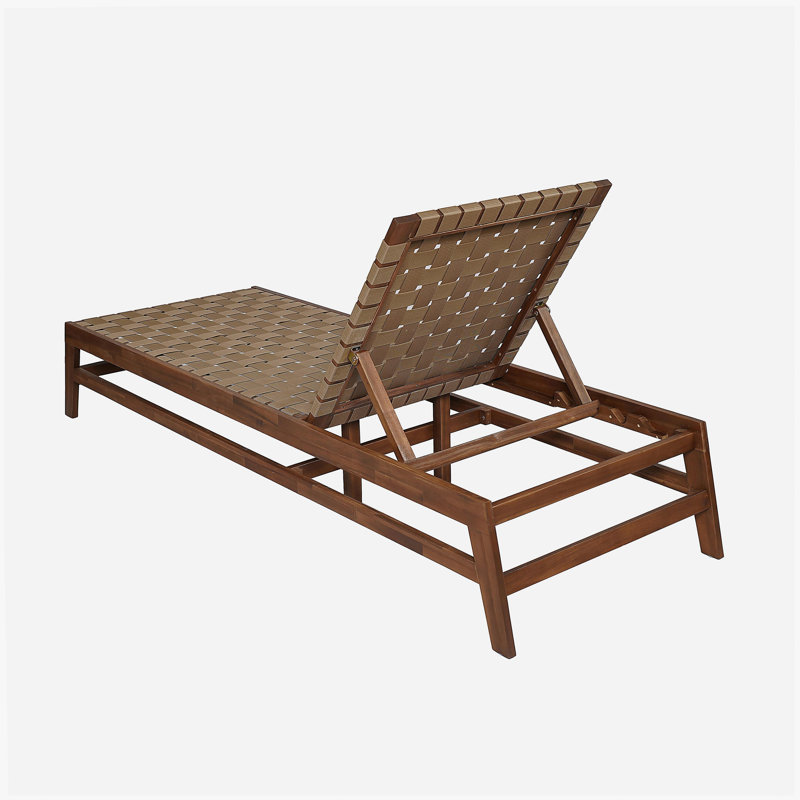 Outdoor Rope Chaise Lounge, Mocha/Light Brown