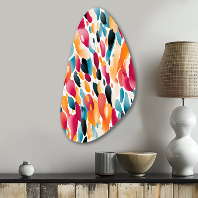 «Pink and Blue Vibrant Abstract Wilderness», reproduction d'art asymétrique moderne