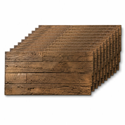 Faux Stone Panels (Set Of 10) – Coastal Weathered Wood Stone Look, Lightweight, Easy Installation, Durable, And Low Maintenance For Indoor And Outdoor Use