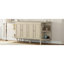 Armoire-lit style rustique en pin massif de style campagnard avec station de charge et 2 tablettes ouvertes pour bureau à domicile ou petite pièce, double, crème Ceylan