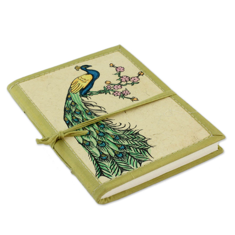 Peacock Journeys Handmade Paper Journal