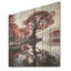 Bonsai rouge majestueux I - impression sur bois-1598392069