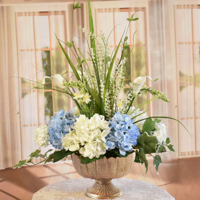 Faux Silk Arrangement in Vase