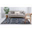 Tapis bleu abstrait Victorville-186195800