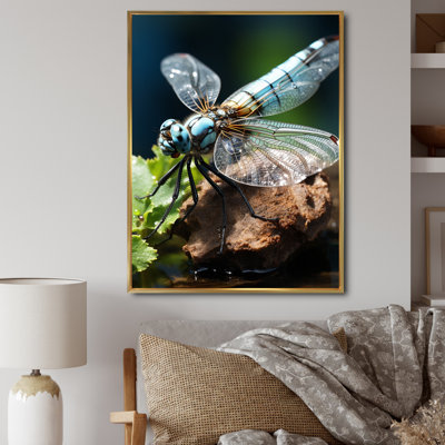 Libellule blanche, vol d'insectes - animaux, impressions sur toile