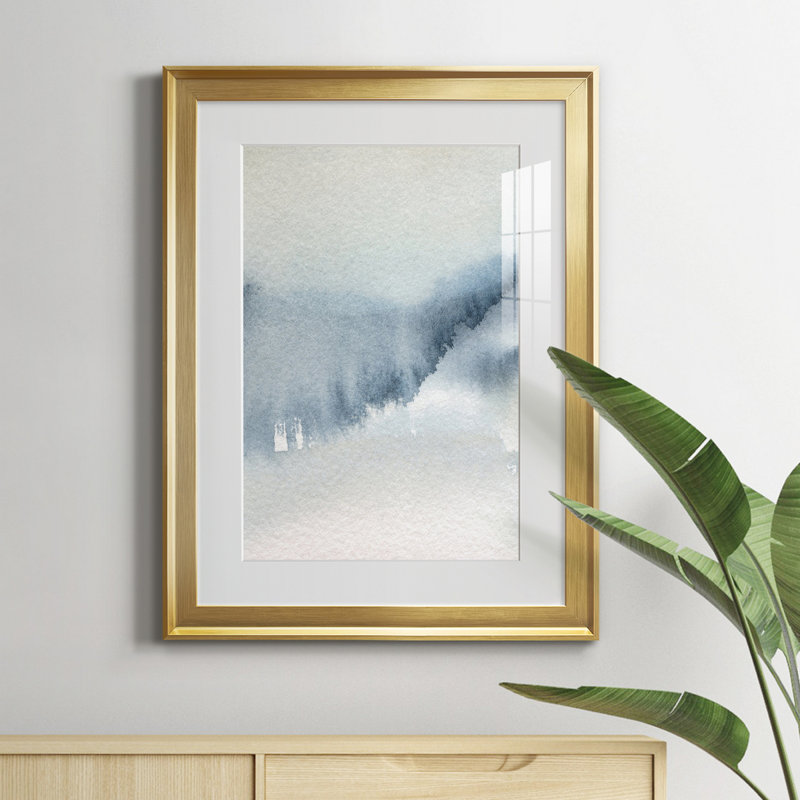 Summer Rain II - peinture encadrée, Or, H 18,5 po x l 24,5 po x P 1,5 po
