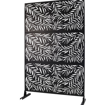Metal Privacy Screen 76" H48" W - For Deck, Patio, Lawn. Enhance Privacy. Build. Rustproof. Stylish Look. Easy Install Fence Panels Metal. Outdoor Areas. Construction. Stylish. Installation