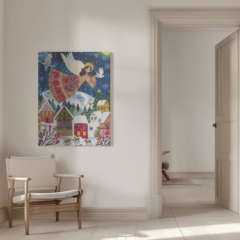 «Angel of Peace Portrait», art mural sur toile tendue, H 16 po x l 12 po