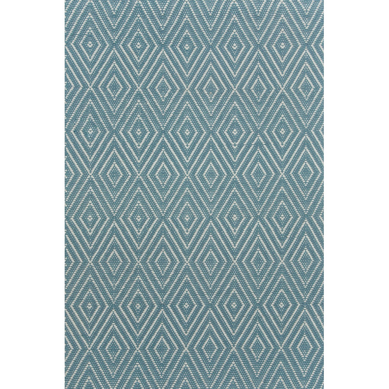 Diamond Flatweave Geometric Area Rug, Rectangle 2' x 3', Slate/Light Blue