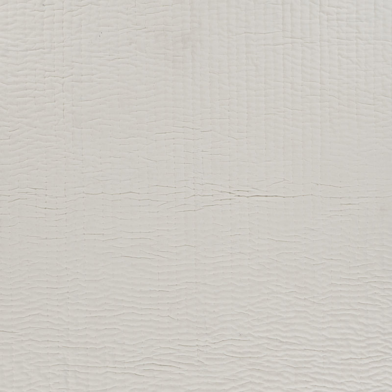 Jeté en coton tissé uni, Crème, crème