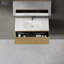 Meuble-lavabo flottant 42 po avec lavabo, meuble de rangement mural rayé, tiroir à fermeture en douceur, lavabo blanc brillant, finition chêne naturel-829418887-829419006-829419004