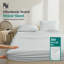 New Season - Ensemble de draps en coton - Draps 100% coton à densité de tissage 500 fils avec draps en coton doux (double, gris clair)-117459751-117459749
