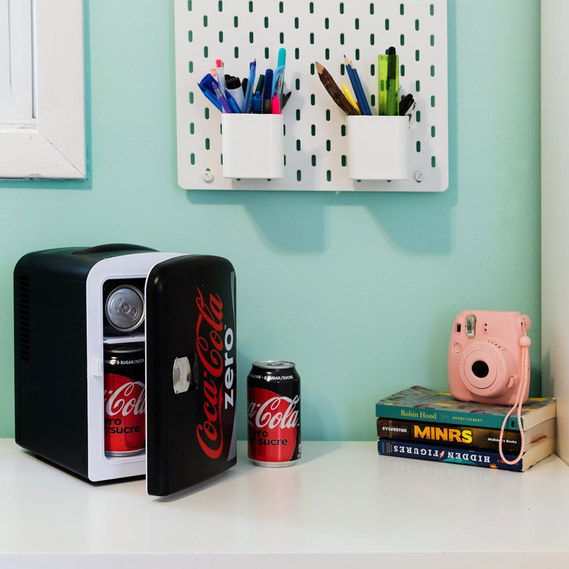 Mini-réfrigérateur Coca-Cola Coca 4L refroidisseur / réchaud 12V DC 110V AC, noir