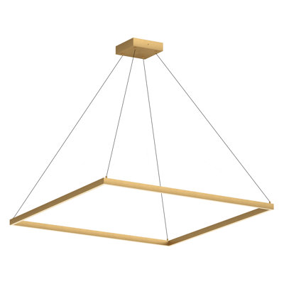 Piazza 1 - Light Brushed Gold LED Single Pendant