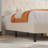 Beige Queen Size Velvet Upholstered Platform Bed Frame with Diamond Tufted Headboard, No Box Spring Needed-805318853-869490030