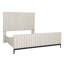 Silvia Rubber Wood Bed, Light Grey, Queen-910580605-910580607