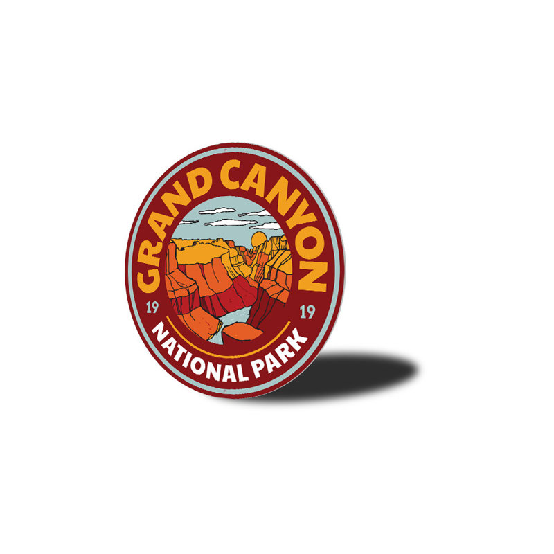 Plaque en aluminium du Grand Canyon, H 18 po x l 18 po x P 0,06 po