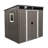 6 ft. W x 5 ft. D Lean-To Storage Shed with Window Transparent Plate,Modern Robust Construction Tool Shed with Sliding Doors and Padlock-97829027