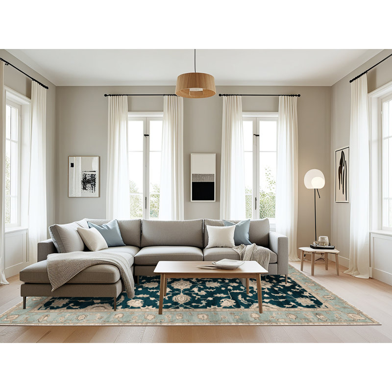 Tapis beige surteint lavable à la machine, Rectangle 6 pi x 9 pi