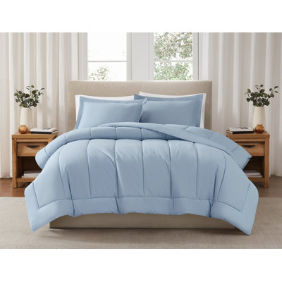 Ensemble d'édredon en percale de coton unie Brooklyn Loom