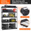 Étagère de garage à 5 niveaux, tablettes de rangement réglables en métal de 2 500 lb, étagère de rangement robuste de capacité, support de rangement utilitaire industriel, 48 x 18 x 72 po