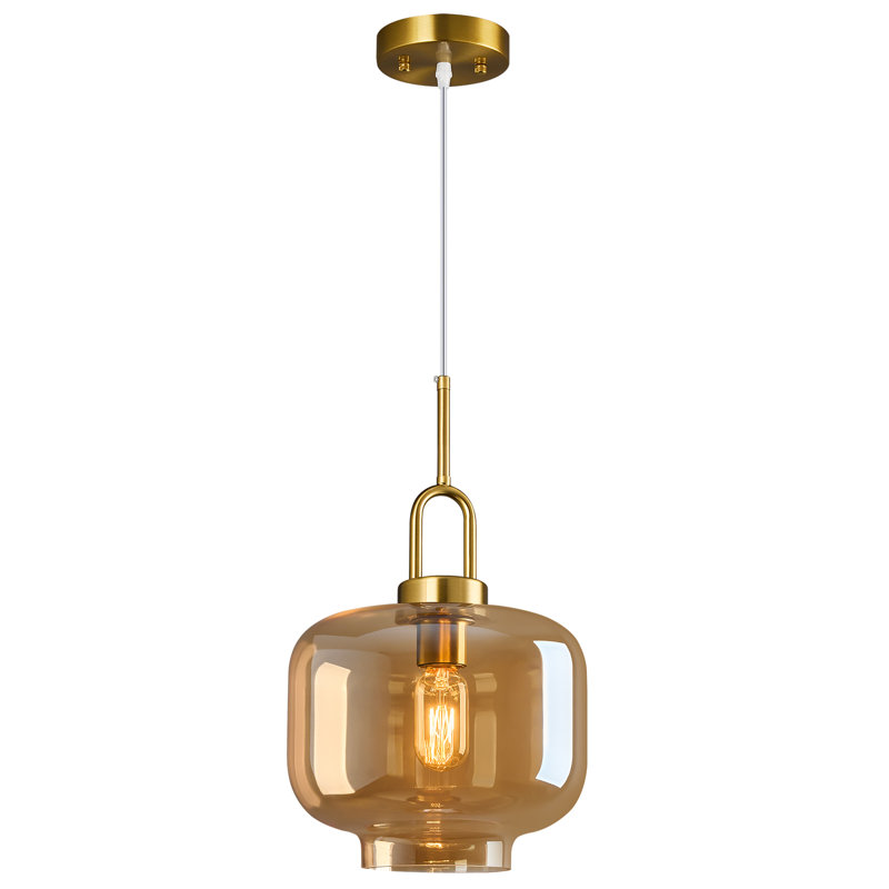 Luminaires suspendus en verre pour îlot de cuisine à hauteur réglable Figen (ensemble de 1)