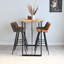 Jamir Solid Wood Top Metal Base Dining Table