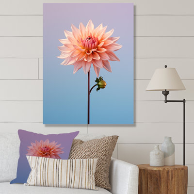 Fleurs éternelles de dahlia rose - imprimé