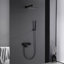 Système de douche à pluie haute pression à 3 réglages de 10 pouces, ensemble de robinet de douche mural avec bec de baignoire rotatif et douchette rotative à 360 ° 2 modes, noir mat-118735057