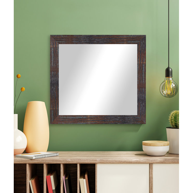 Miroir décoratif, Laiton acier industriel, 33 po x 40 po