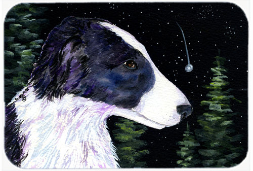 Red Barrel Studio® Bernadeta Border Collie Glass Cutting Board