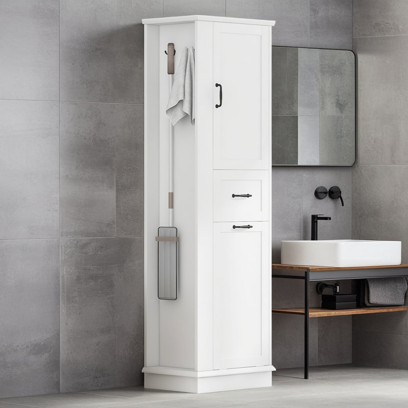 Armoire à linge autoportante, Blanc