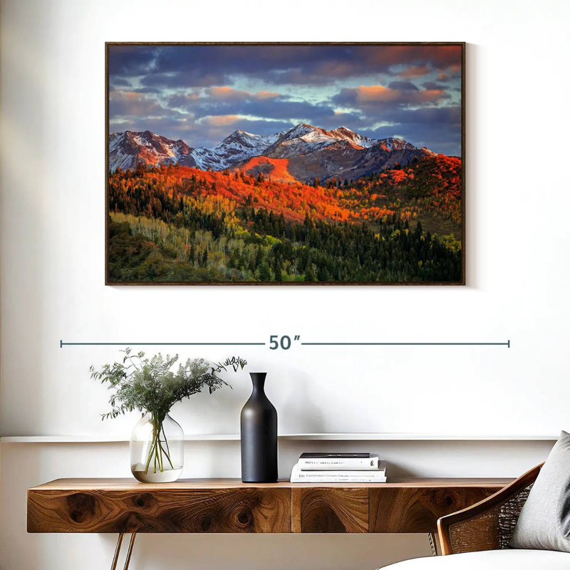 Mont Wasatch, Cadre flottant en noyer, 40 po x 27 po
