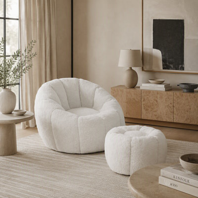 Fauteuil à billes avec repose-pieds