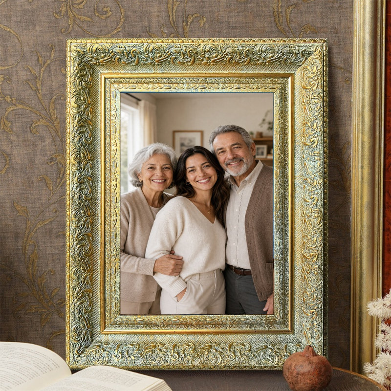 Cadre photo classique pour mur ou de table 8 pi x 10 po doré antique - 3 pièces