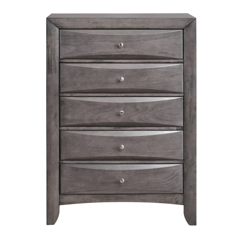 Commode à 5 tiroirs Picket House Furnishings - gris