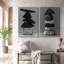 Zen Stone Balance Black and Gray Minimal Nature - Reproduction d'art sur toile encadrée 2 pièces-120420163-120797385