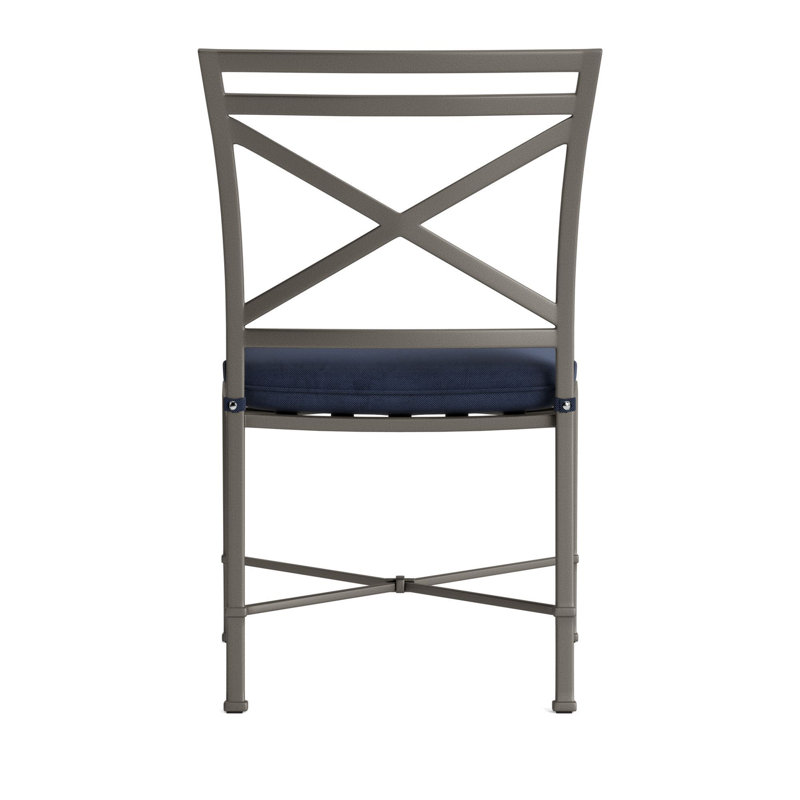 Venetian Outdoor Dining Side Chair, Mica, Fusion Neptune, Navy