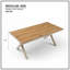 Table de salle à manger 70,87 pouces rectangulaire avec pieds en aluminium en forme de X / base en métal