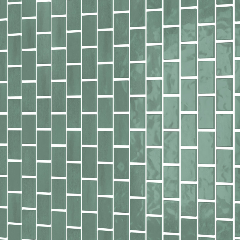 Carreau de mosaïque 12 po x 12 po Anacleto, Vert